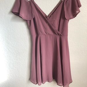Charlotte Russe  Mauve Chiffon Dress